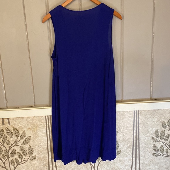 ANTHROPOLOGIE EDME &  ESYLLTE deep blue sleeveless mini dress size M *see pics - Picture 6 of 6